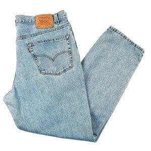 Vtg Levi's 550 USA Relaxed Fit Tapered Leg Light Wash Men 42x32 (40x32) Jeans